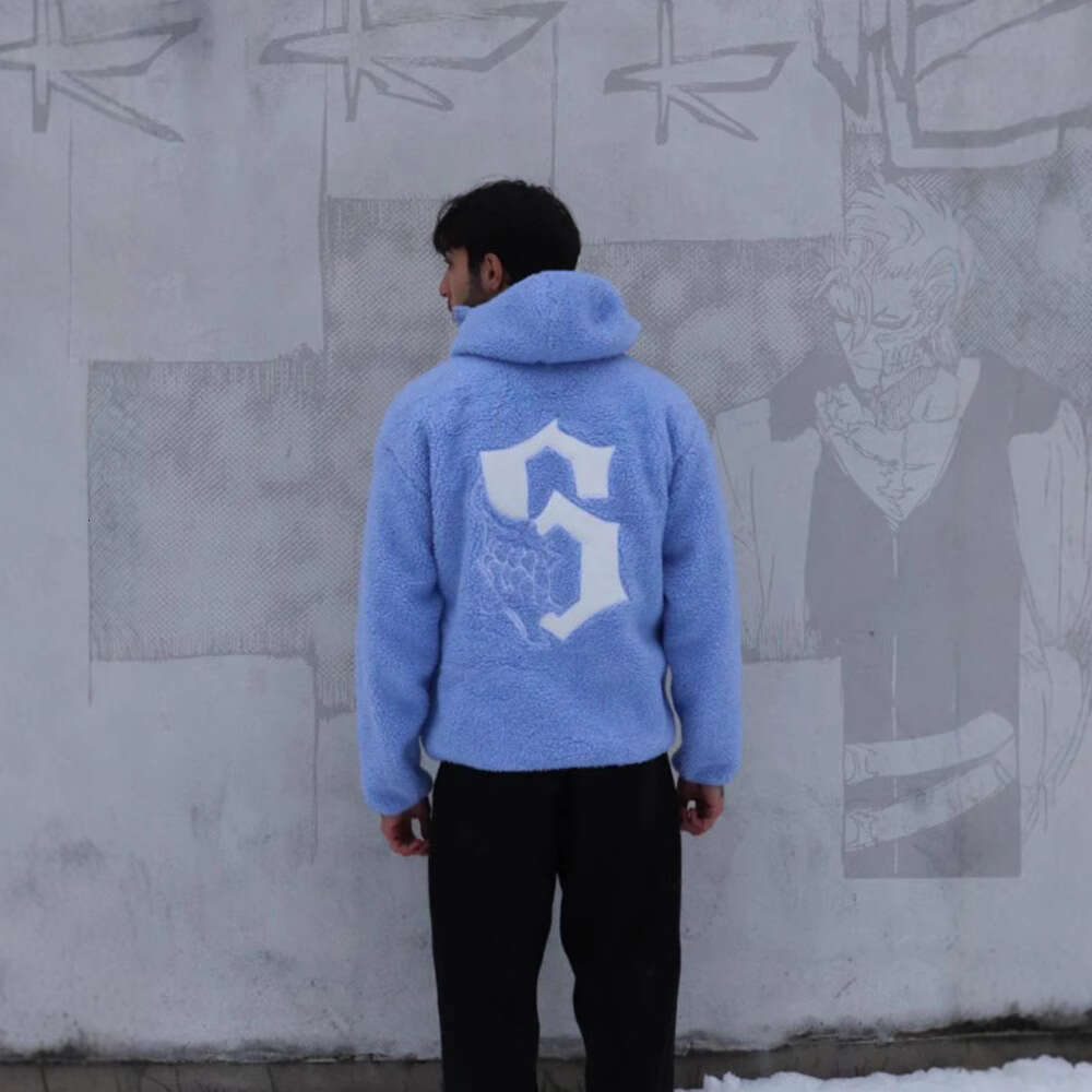 Couple's Y2K High Street Loose Warm Hoodie cardigan for Autumn and Winter Cold Protection