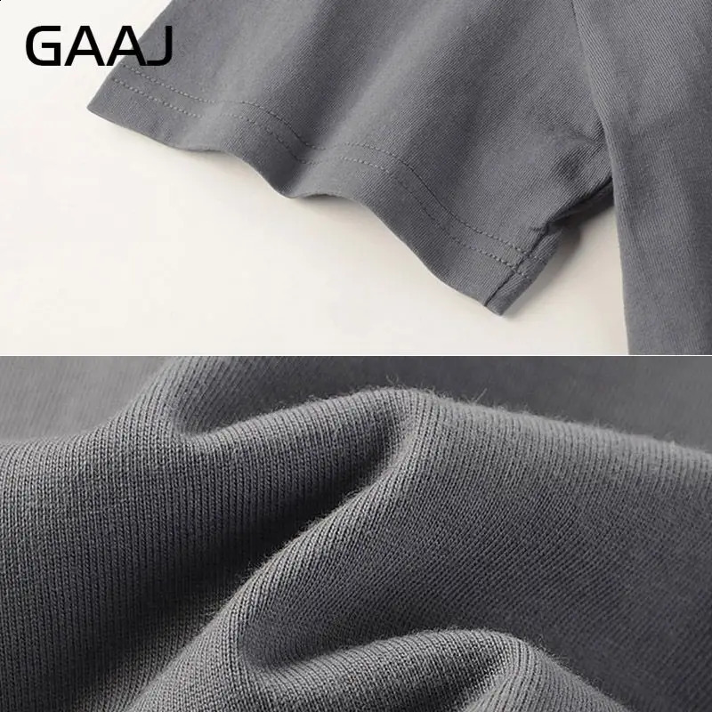 100 USA Cotton T shirt MenGAAJ Plain TopsShort Sleeve TshirtSoild TshirtFashion TeeQuality Mens Clothing200gsm 7oz 250113