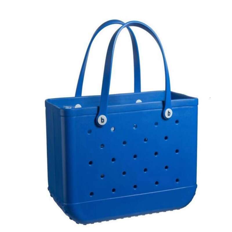 EVA beach fashionable outdoor printed hole tote storage bag, women's basket shoulder bag