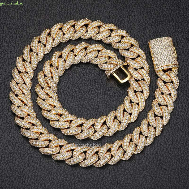 designer jewelry moissanite Pendant Necklaces Jewelry Hip Hop Rose Gold Custom Made Name Clasp Miami VVS Moissanite Dia cuban k iced out chain