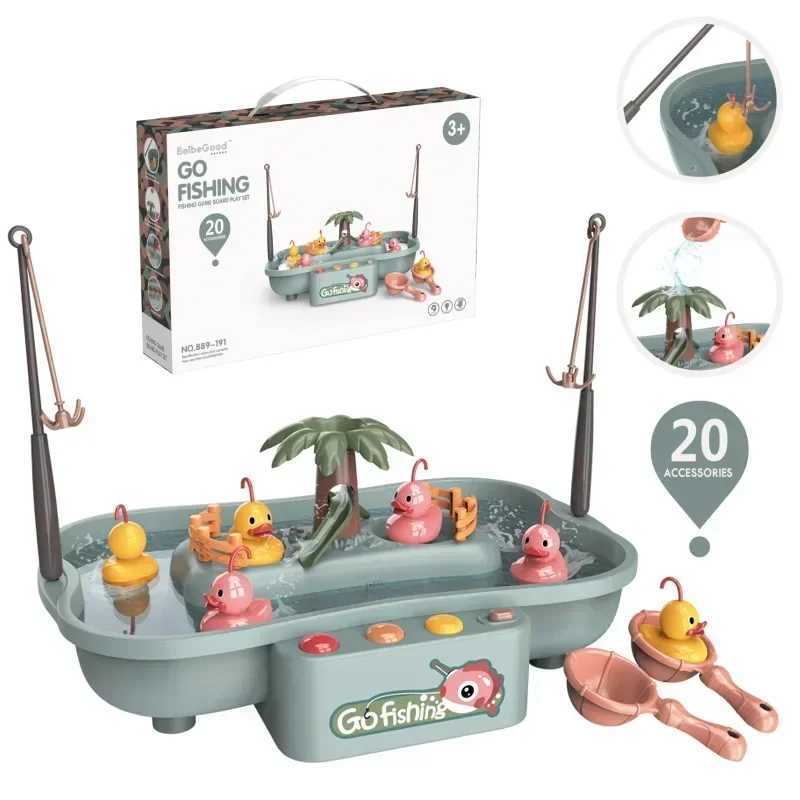 Childrens Gift ABS Magnetic Fishing Music Electric Loop Duck Platform Water Game Education Parents Childrens Toys Childrens Toys W250113