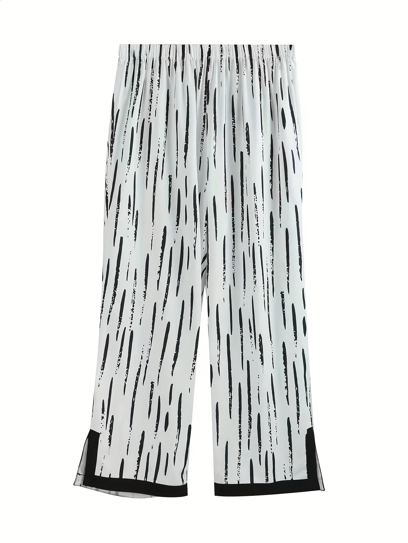 Elegant Woven Ladies Set Casual Comfortable Streetwear Style with Zipper High Waist Pants And Stand Collar Long Sleeve Top 250106