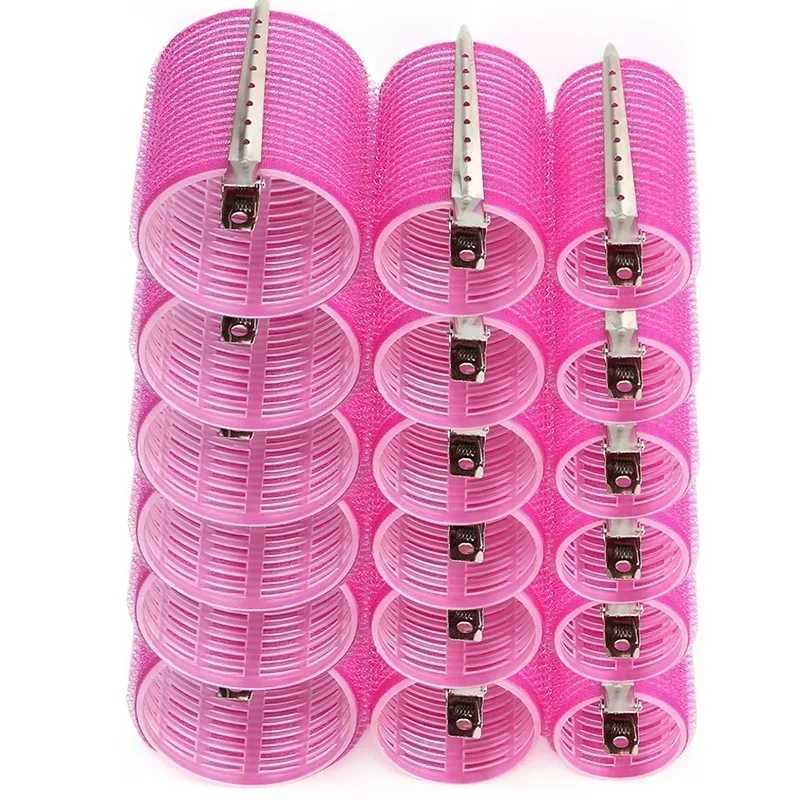 16/28 piece hair roller set 18 piece plastic self grip hair curler 3-size hair roller 10 piece metal clip DIY hairdressing tool W250113