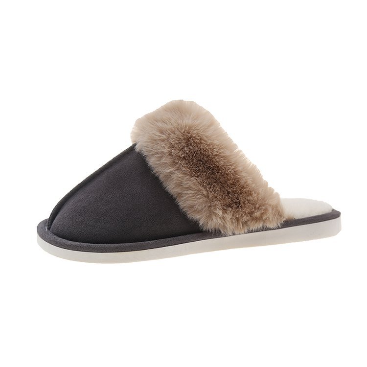 Women Slippers Winter Warm Cotton Plush Indoor Fashion Versatile Triple Black Beige Brown Grey Free shipping