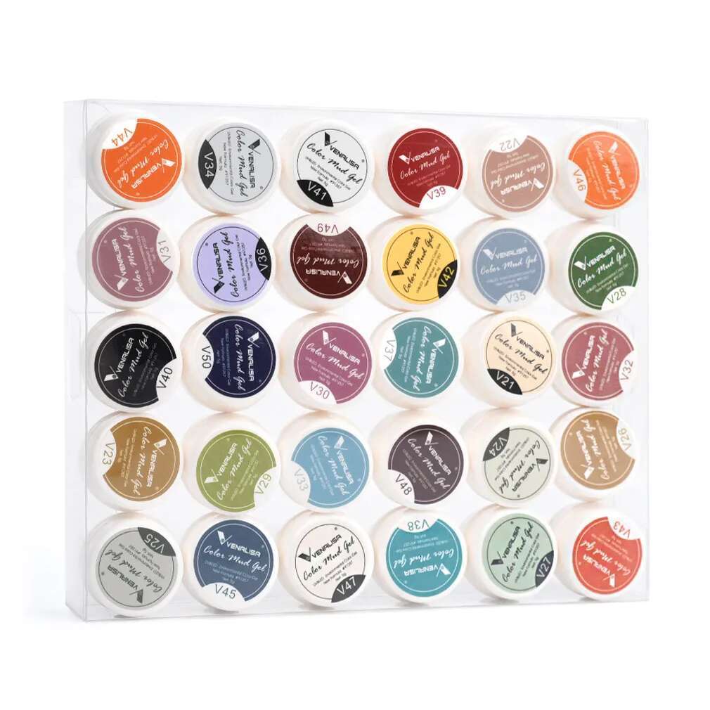 30/60pcs Set Venalisa Mud Creamy Texture Full Coverage Manicure Soak Off UV LED Pudding Gel Polish Beauty Nail Art
