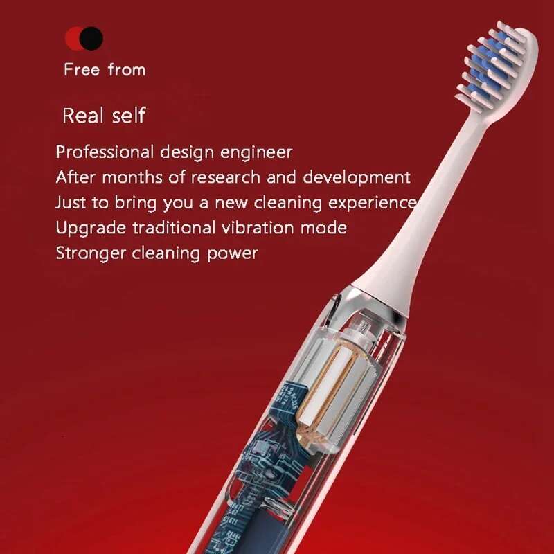 Rechargeable Ultra Sonic Electric Toothbrush - 5 Speed Soft Hair Automatic for Adults & Students