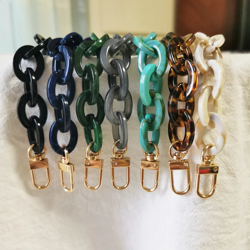 Fashionable detachable fishbone resin chain acrylic handbag handle replacement shoulder strap womens accessory bag 60cm 250109