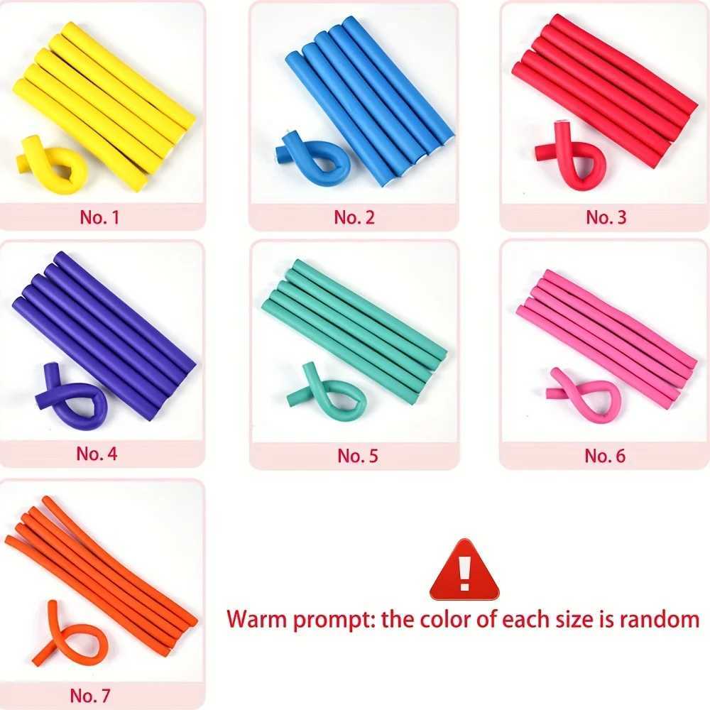 42 pieces/batch of heatless curling sticks soft sponge hair clips curling rollers foam bending and twisting curling tools DIY hair curling tools W2501