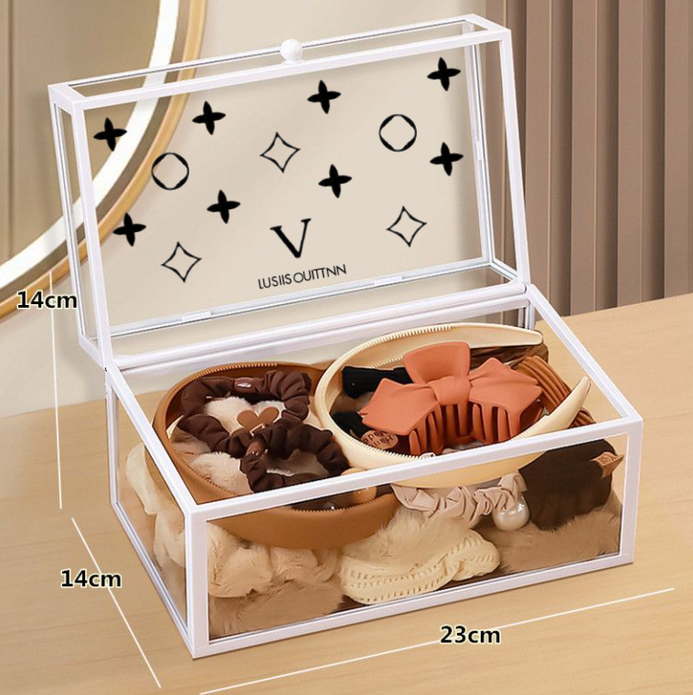 2025 New 4 size luxury Home Furnishing desktop storage box designer letter logo Large capacity cosmetics storage box multifunctional item Organization box