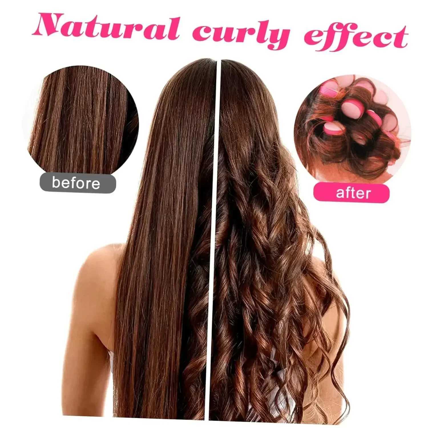 6 pieces of self-adhesive air bracelet curling roller no heat hair roller curling device W250113