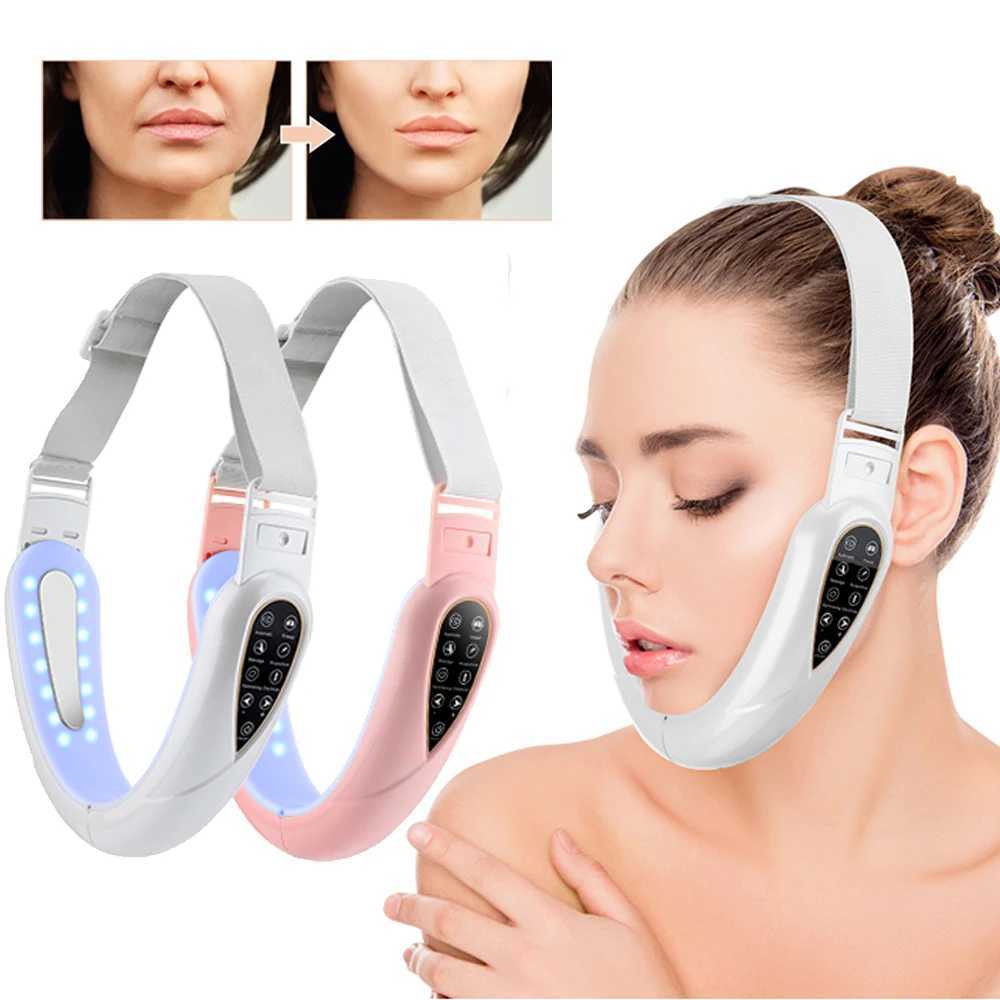 V Face Facial Machine Electric V-Line Up Lift Belt Face Massage LED Face Skin Lifting Firming Beauty Device Double Chin ReducerXJ250113