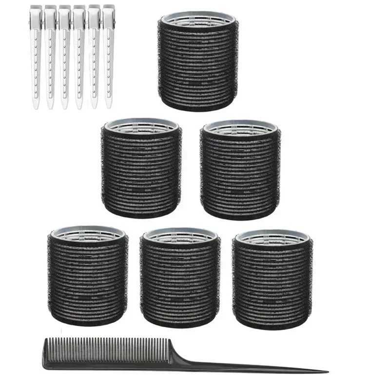 13 black self clip curlers non heated curlers non heated curlers W250113