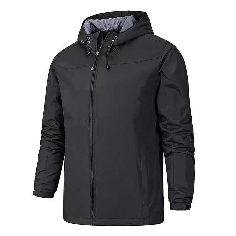 2024 Autumn/Winter Solid Color Mens Windproof and Rainproof Outdoor Sports and Leisure Business Jacket with Customizable X250113