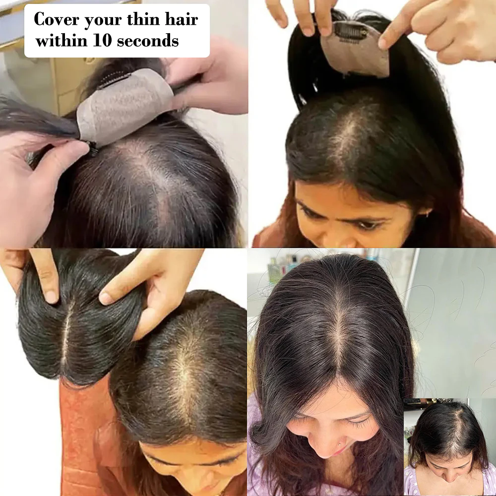 Natural Black brown long Wavy Hair Silk Base Human Hair Women Topper Natural Wave European Virgin Hair Pieces All Sizes Hand Tied Silk Top Toppers 6x6