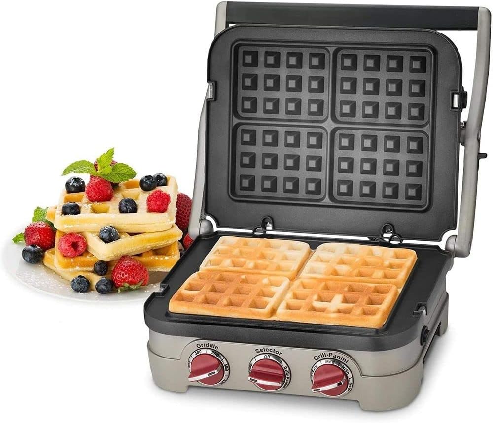 new Cuisinart Griddler Waffle Plates Only for GR-4N, GR-5B, GR-6 and GRID-8N Series, Nonstick Coating Baking Waffle Plates