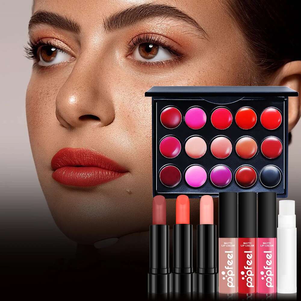 POPFEEL Favorites Surprise Kit Makeup Gift Set for Women, Lipgloss Eyeshadow Foundation Lipstick Blush Primer