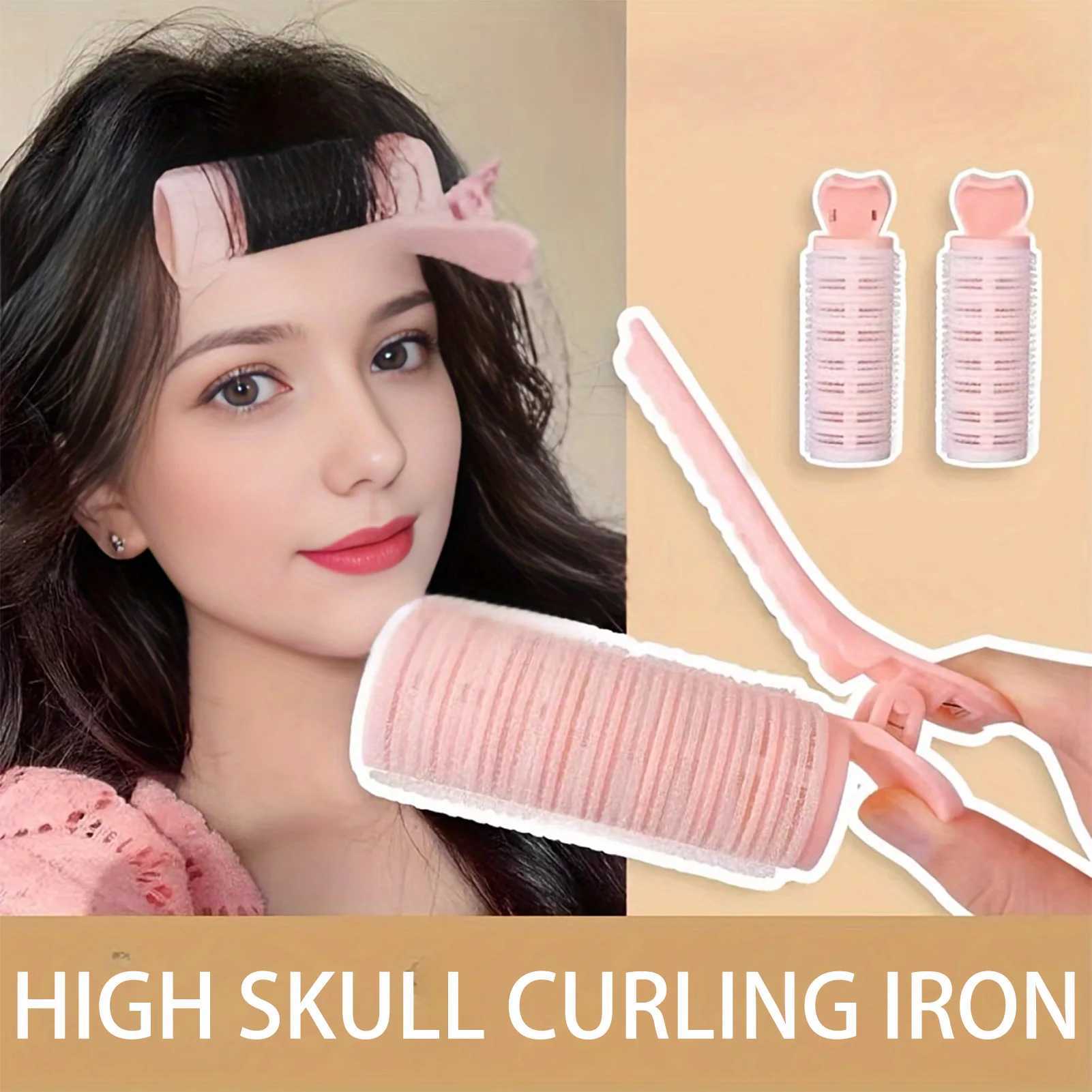 1/2 fluffy hair roller bangs self grip no marks overnight no heat curling iron no damage cranberry hair root hair clip W250113
