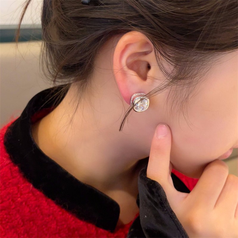 Choucong Handmade Stud Earrings Luxury Jewelry 925 Sterling Silver Gold Fill 5A Cubic Zircon CZ Diamond Gemstones Elegant Party Women Square Earring G