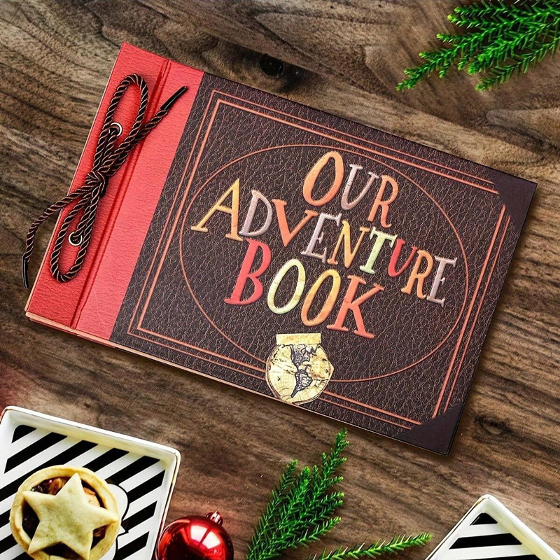 DIY Photo Album Travel Scrapbook Our Adventure Book Travel Diary Loose-leaf Photobook Souvenir Book Valentine's Day Gift