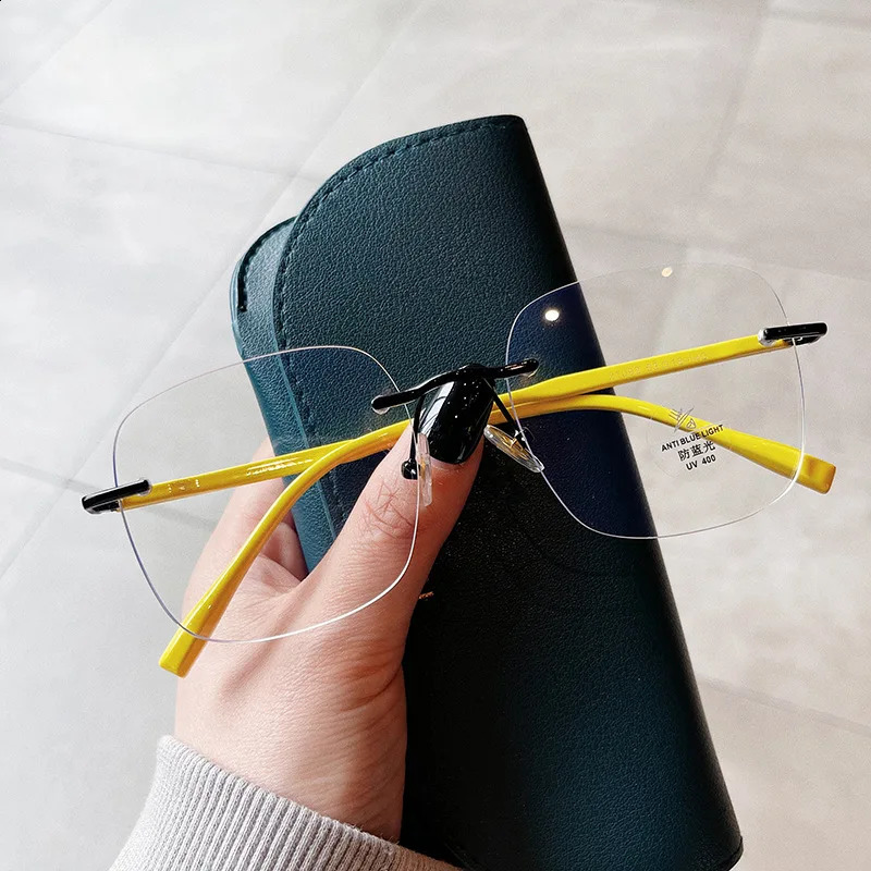 Style Rimless Men Women Eyeglass Frames Korean Blue Light Blocking Mens Glasses Good Quality Frame 250110