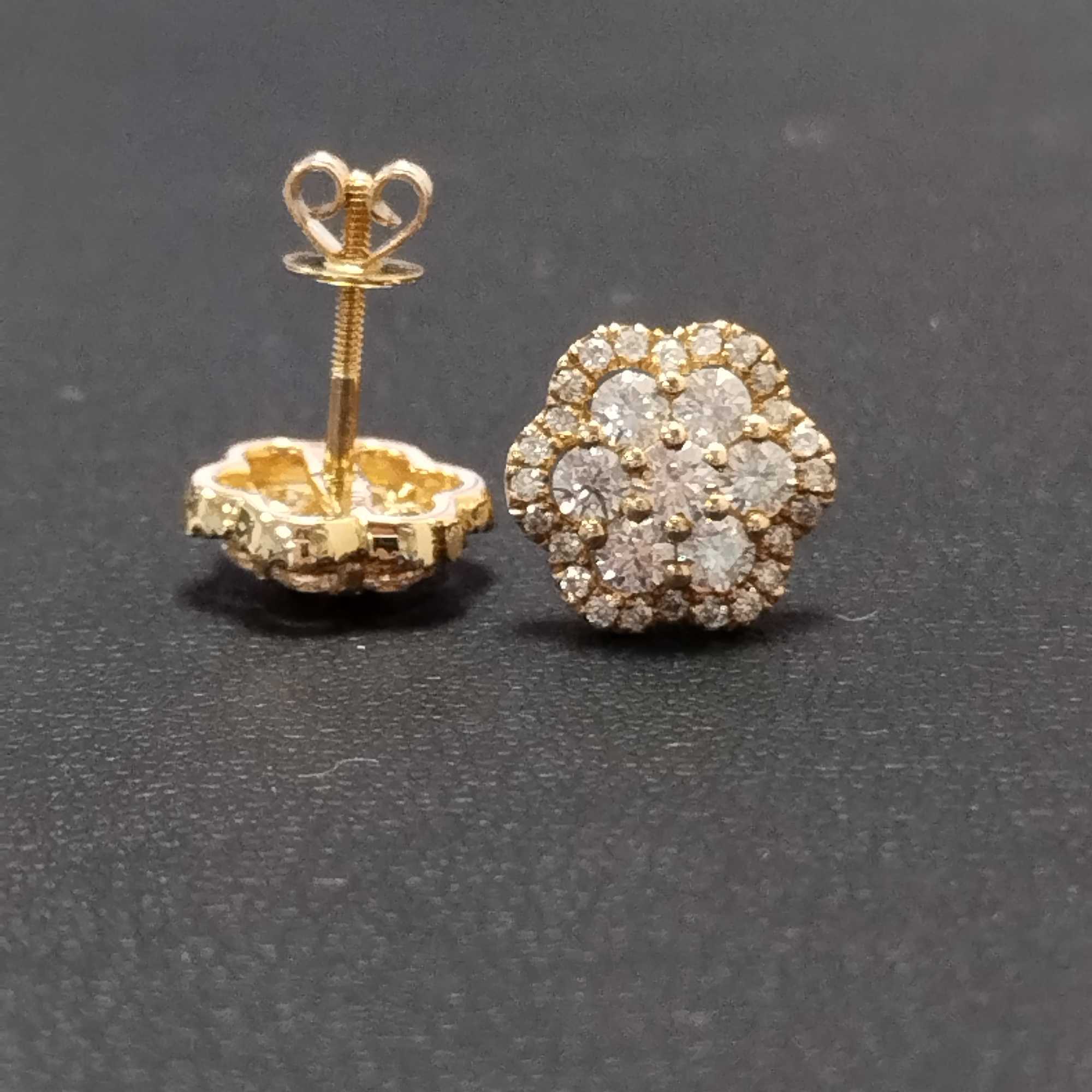 2022 New Arrival Fine Jewelry Iced Out Flowered Earrings Handmade 925 Sterling Silver Earrings