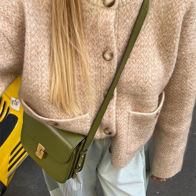 Knitted Soft Womens Cardigan Fashion O-neck Long Sleeve Single-breasted Female Sweater 2024 Autumn Winter Loose Lady Kintwear 241225