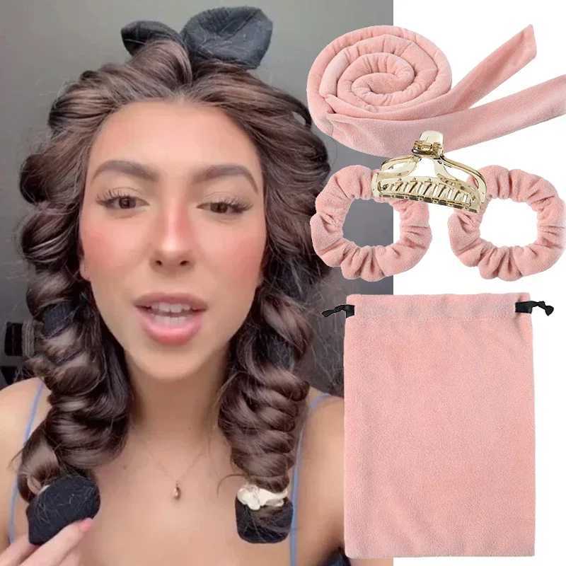 New Bow Non Heat Curler Soft Wave Curling Product Sleep Curler Lazy Curling Rod W250113