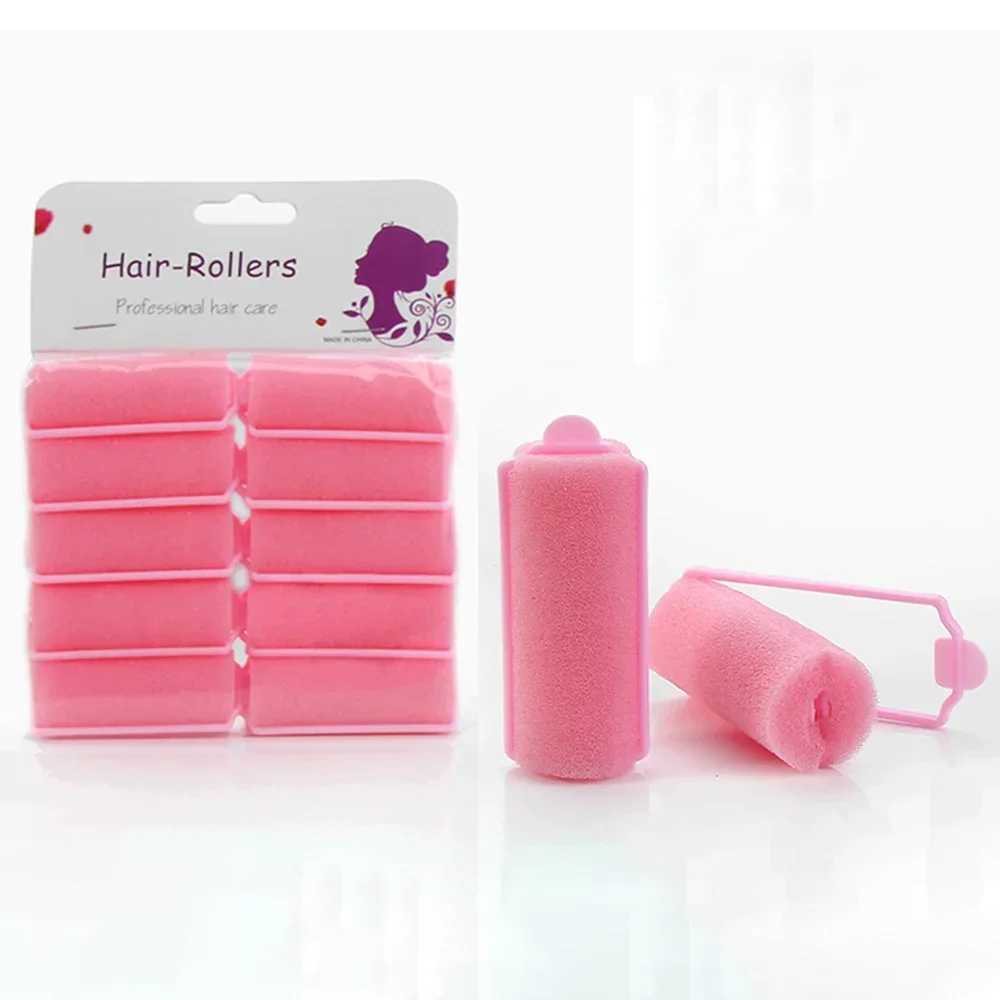 10 pieces of soft sponge foam hair roller sleep curler DIY family hair tools hair salon W250113