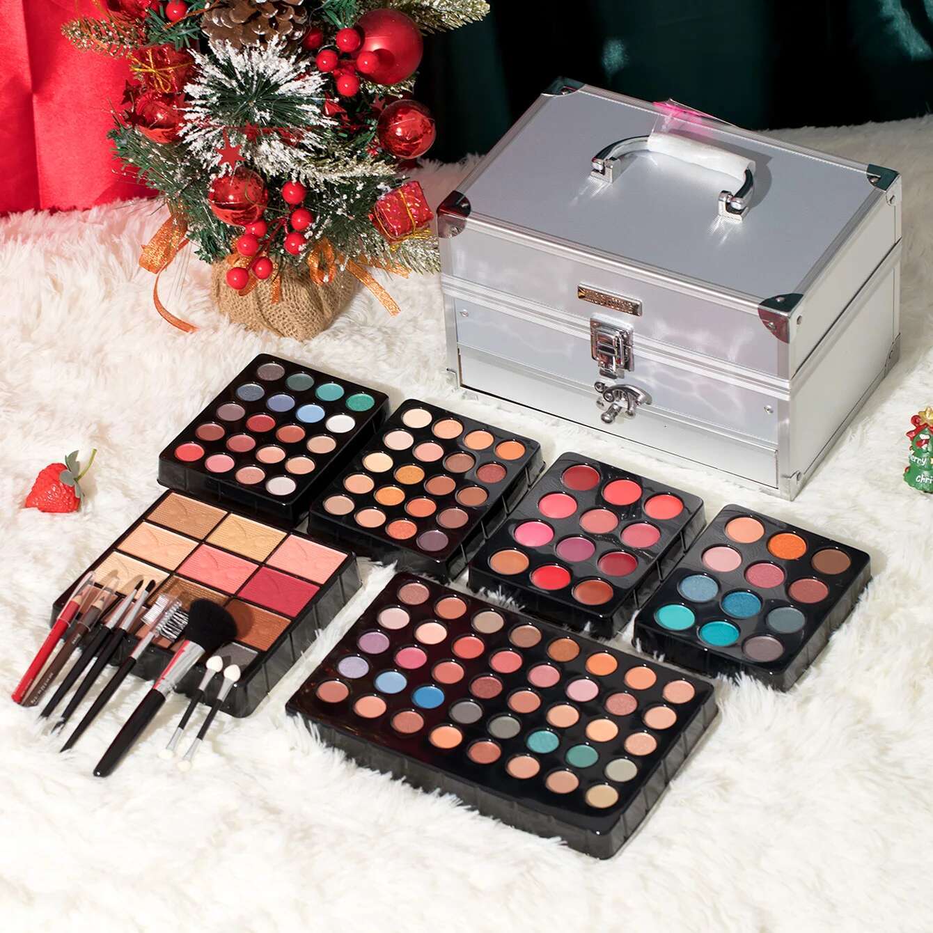 Leopard Print Ladies Facial Cosmetics Full Set Ideal Gift Box For Matte Shimmer glitter Professional Makeup Palette Kit