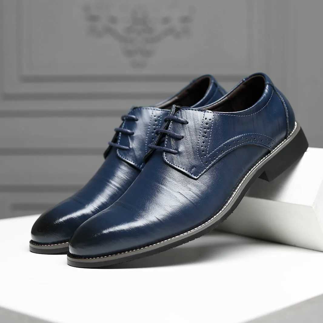 Classic Men Dress Shoes Pointed Toe Soft Bottom Business Casual Men Formal Shoes Male Office Flats Wedding Party Oxfords ShoesXJ250113