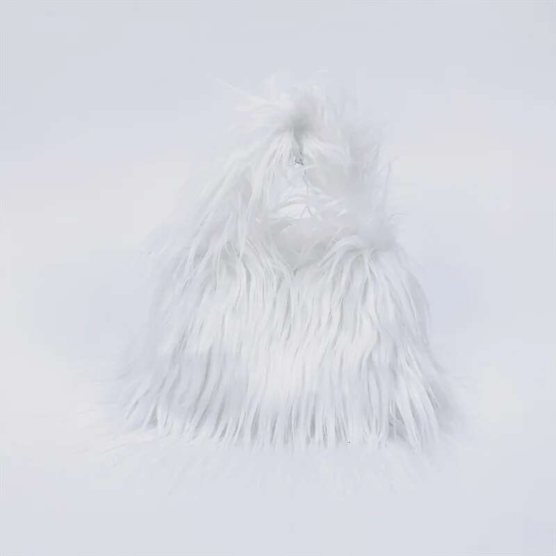 NEW Faux Fur Women Shoulder Bags Y2k Korean Fashion Plush Handbags Tote Soft Warm Winter Hairy Purse