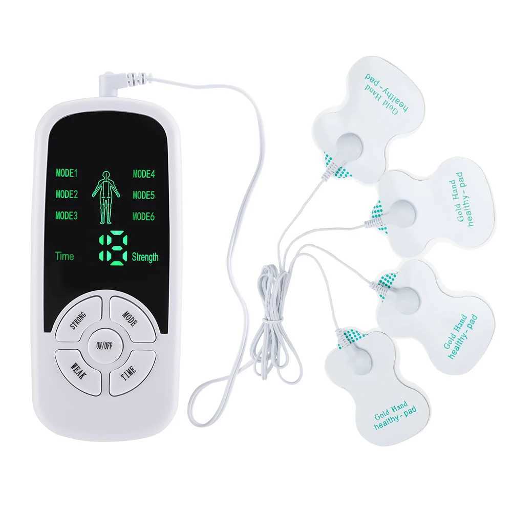 Electric Muscle Stimulator 6 Modes Mini Cervical Spine Massager Meridian Body Massage Device for Pain Relief ElectroestimuladorXJ250113