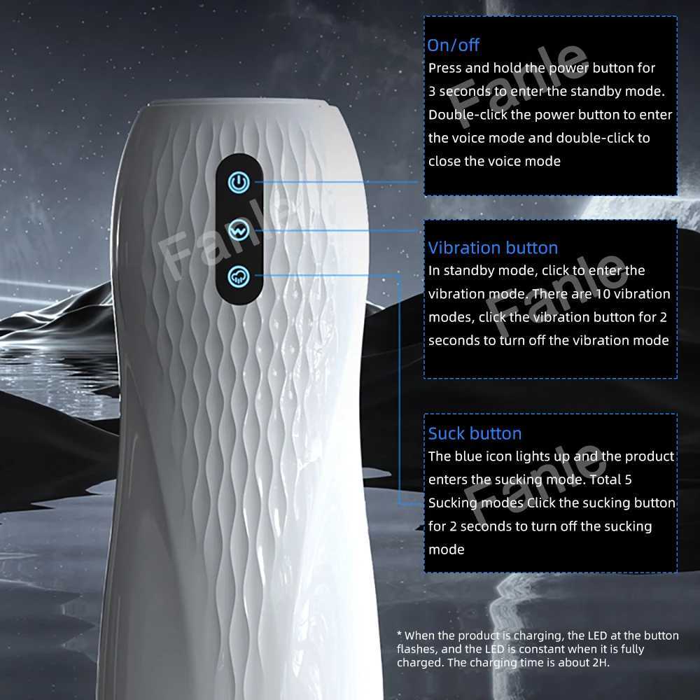 Sex toys automatic suction male masturbation cup vibrating oral sex machine heated masturbation adult masturbation productsXJ250408