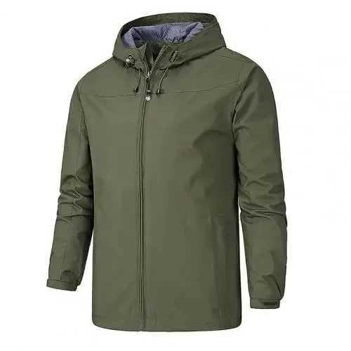 Durable Zipper Mens Long Sleeve Jacket Warm Hiking Jacket Outdoor Jacket X250113