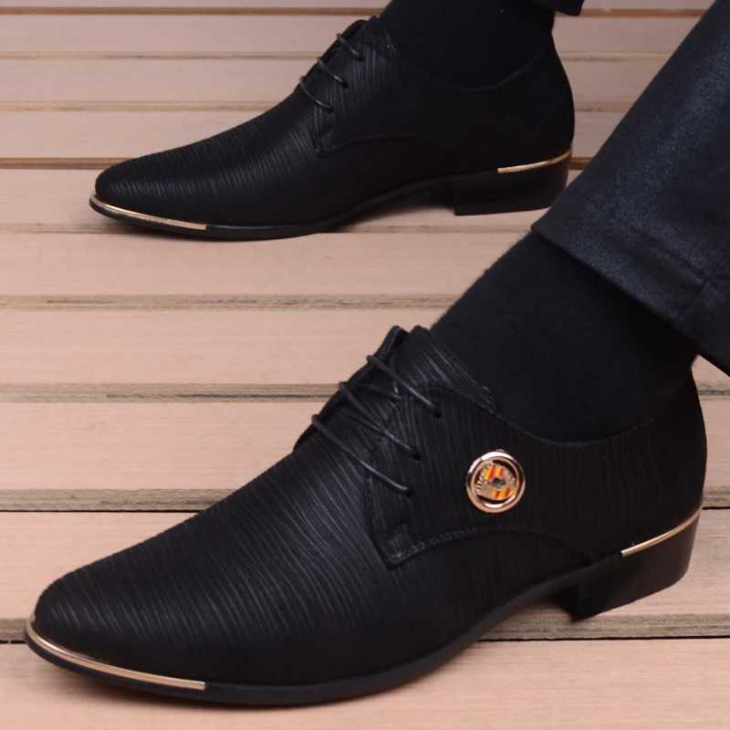 Wedding Dress Shoes Men pu Leather Casual Shoes Breathable Oxford Shoe with Heel Business Social Shoe Male Chaussure HommeXJ250113