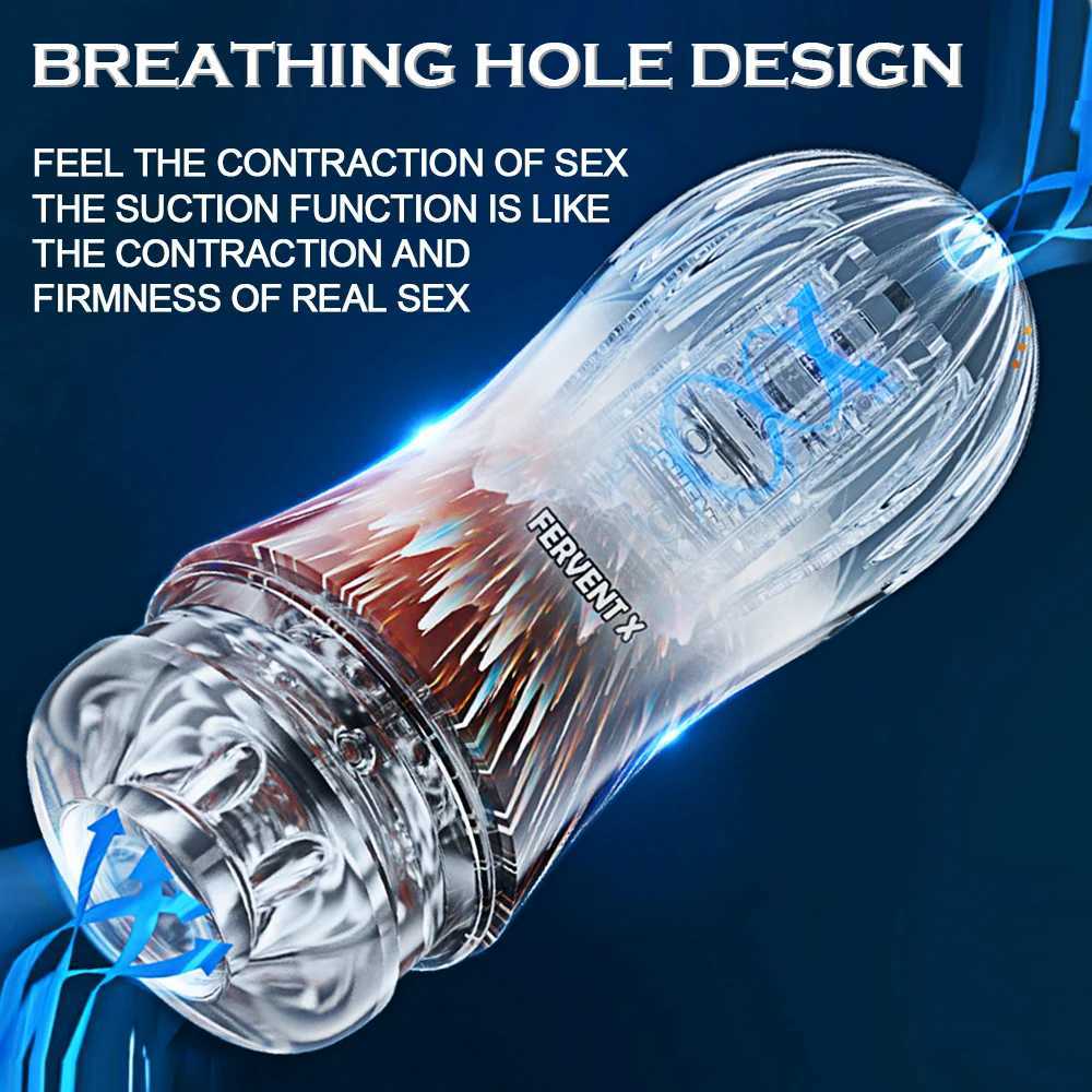 Sex Toy for Men Male Masturbator Cup Soft Silicone Pussy Transparent Vagina Adult Goods Endurance Exercise Vacuum Pocket ToyXJ250227