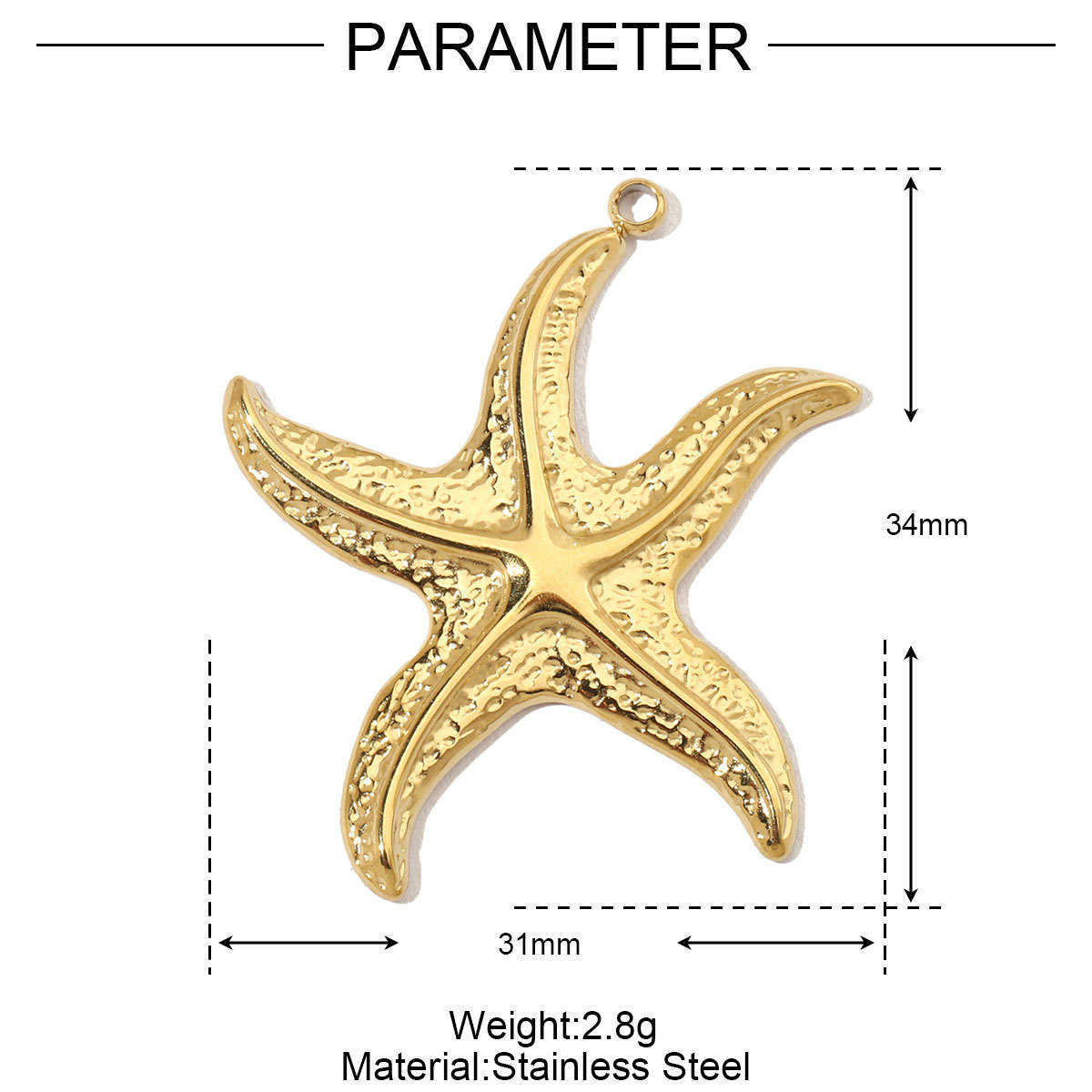 Pendant Necklaces European and American Sun Titanium steel diy pendant women love stainless steel jewelry Starfish shell necklace earrings pendant H25 - view 4
