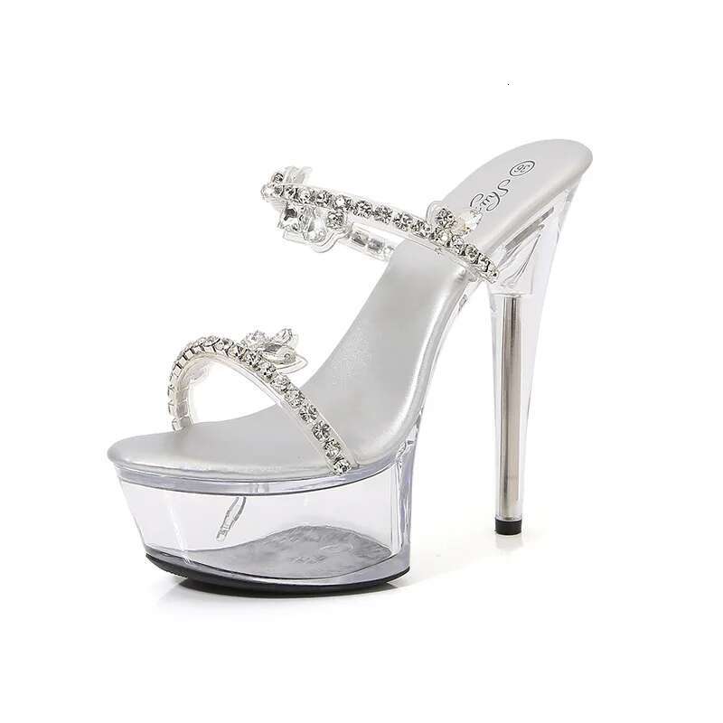 LTARTA Women's Shoes Stiletto Rhie Nightclub High Heels Catwalk Pole Dance Crystal 190 Series 15Cm Heel 5Cm Platform LFD