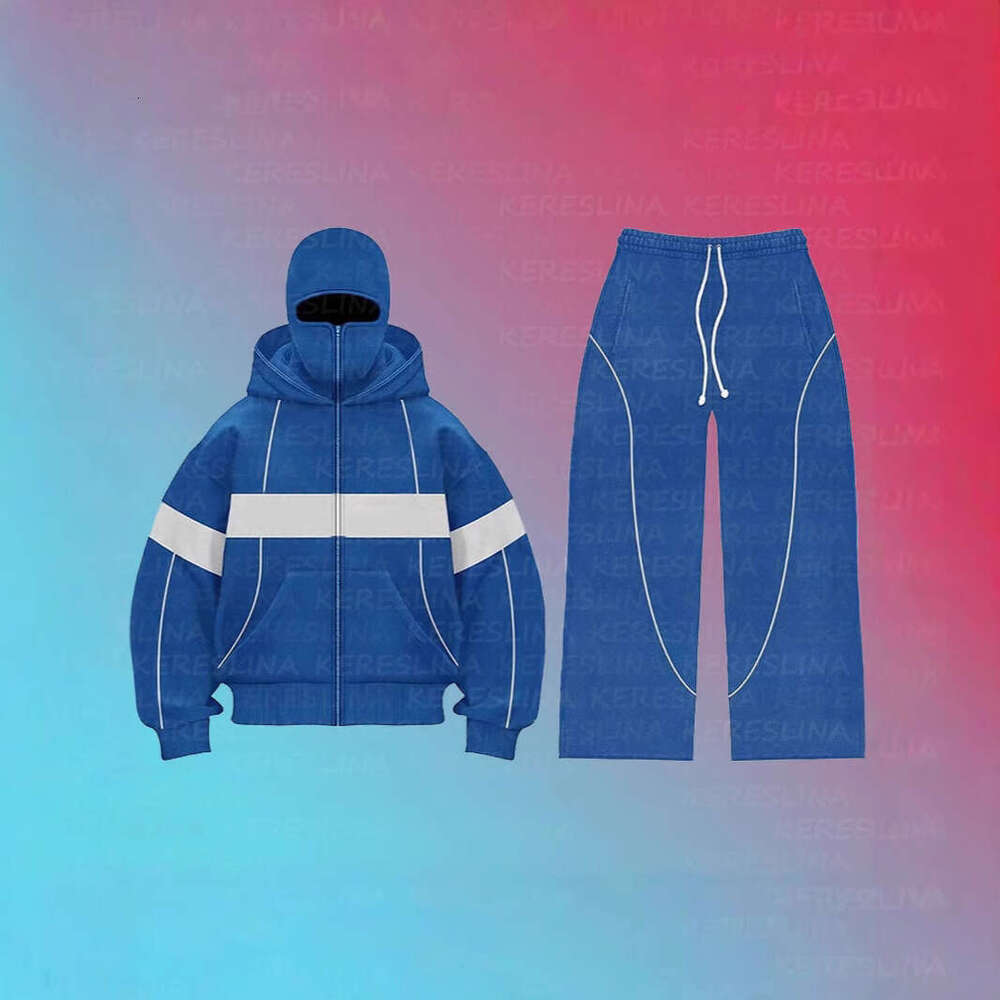 Personalized double hat design solid color hooded cardigan autumn winter with fleece men's and women's loose Y2K hoodie