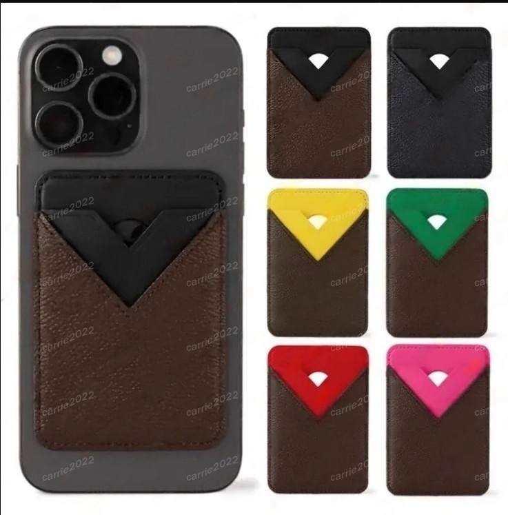 Unisex Fashion Casual Designer Luxury Porte Cartes Magnet Phone Card Holder Wallet Coin Purse Key Pouch TOP Quality Business Genuine Leather Card Holder