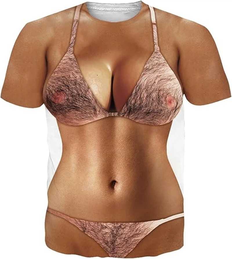 3D Print Fake Musle Graphic T Shirt Men Clothing Summer Funny Ugly Men T-shirts Harajuku Y2k Fashion Party Short Sleeve Men Tee X250113