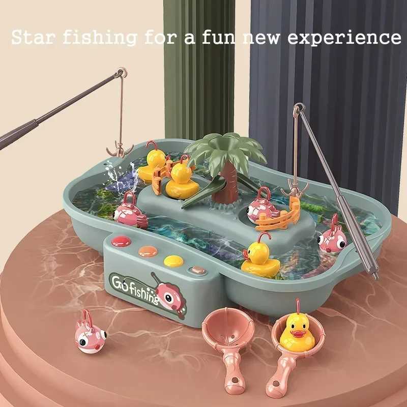 Childrens Gift ABS Magnetic Fishing Music Electric Loop Duck Platform Water Game Education Parents Childrens Toys Childrens Toys W250113