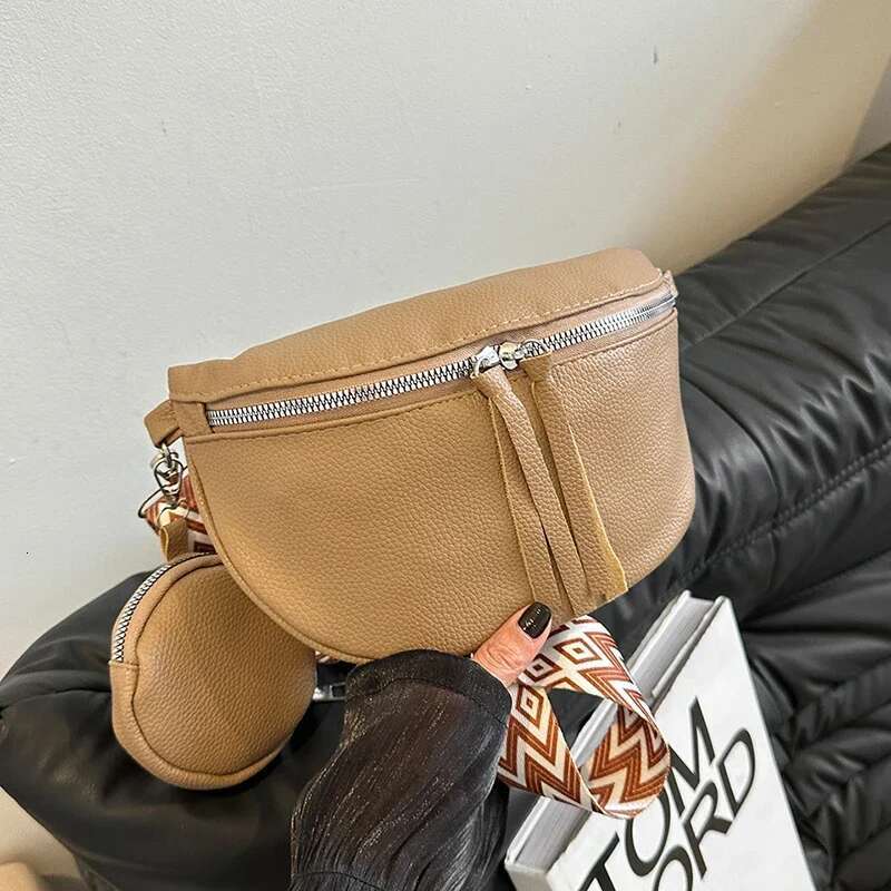 Small Semicircle Saddle Shoulder Crossbody Bags For Women Pu Leather Waist Anti Theft Casual Chest Fashion Belt Bag