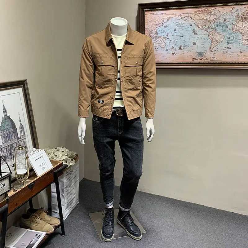 Autumn Winter KPOP Fashion Style Harajuku Slim Fit Tops All Match Loose Casual Korean Style Outerwear Square Neck Button Jacket X250113