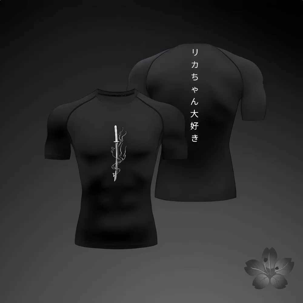 Summer Short Sleeve T-shirt Men Compression Sports T shirt New Running Quick Dry Gym Jogging Shirts Rashguard Jiu Jitsu Tops Man X250113