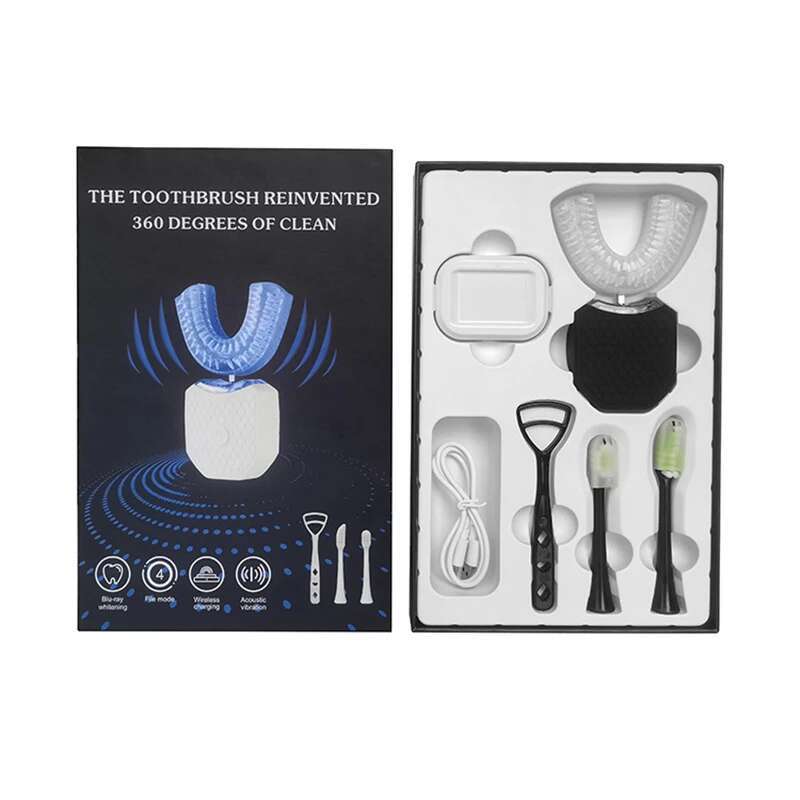 Adult Sonic Electric Toothbrush U Shaped 360 Degrees Automatic Ultrasonic Tooth Brush USB Charging Teeth Whitening Toothbrushes