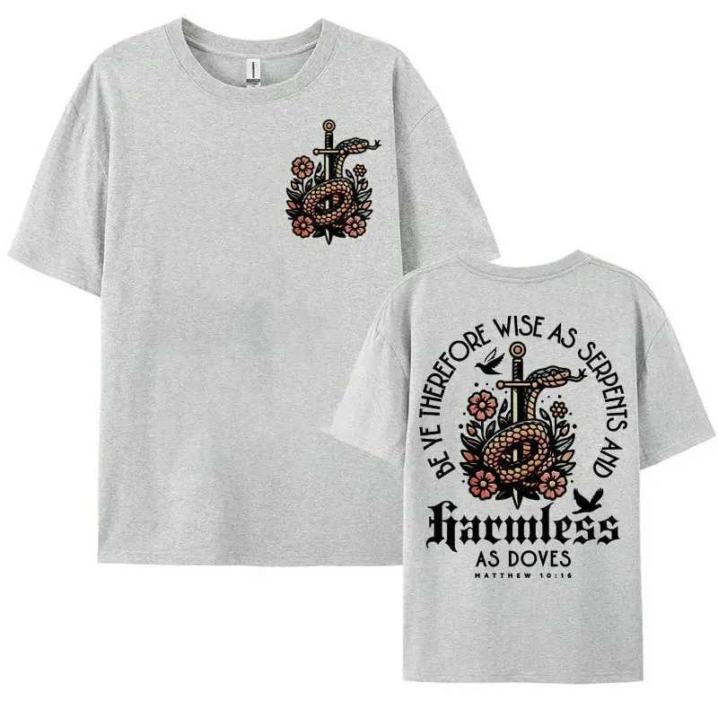 Mens Harajuku Christian Aesthetic T-shirt Bible Verse Religious Faithful Apparel Y2k T Shirts Man Women Casual Oversized T Shirt X250113