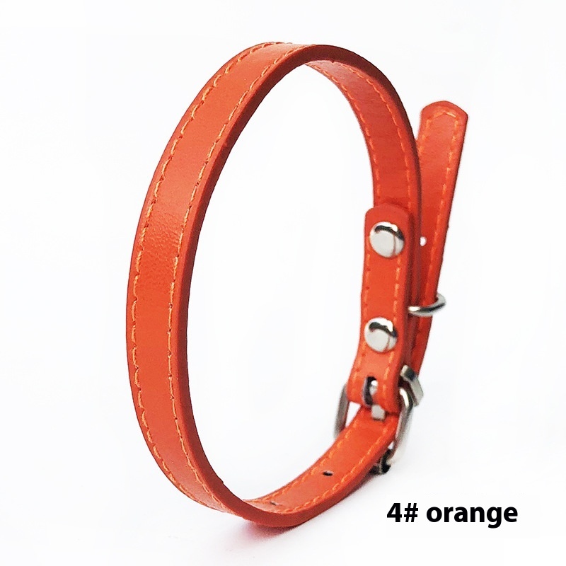 10-Pack Smooth PU Leather Dog Collars for DIY Projects