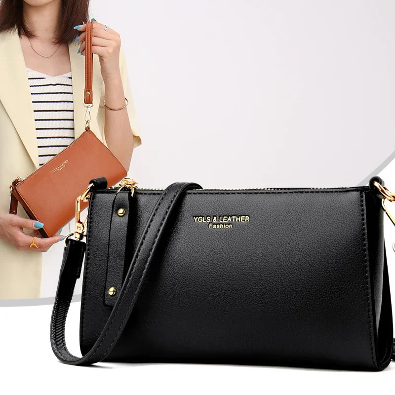 Ladies Mini Clutch Bag Fashion Crossbody Bags for Women Multi-pocket Shoulder Bag Female Leather Handbag er Sac 250106