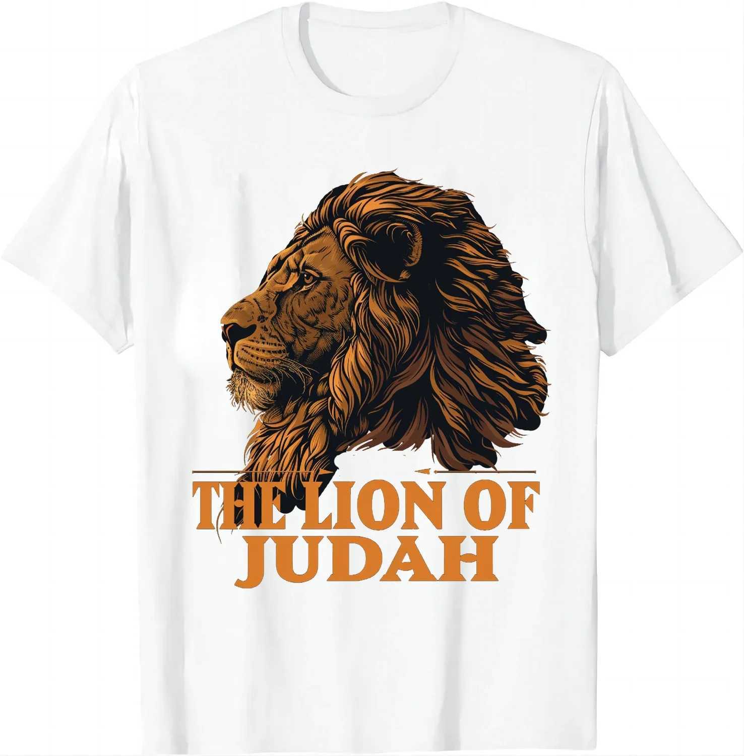 Jesus Lion of Judah Christian Gift for Men Women T-Shirt Vintage T Shirt Animal Tops Ropa Hombre X250113